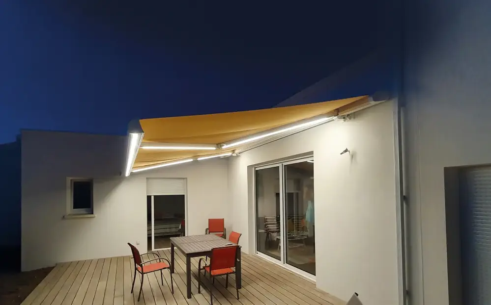 Pose de store avec leds intégrées